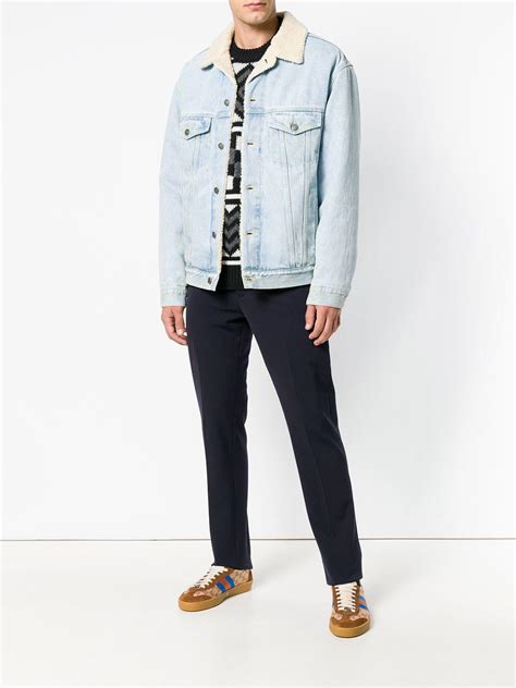 gucci denim jacket cheap|Gucci paramount jean jacket.